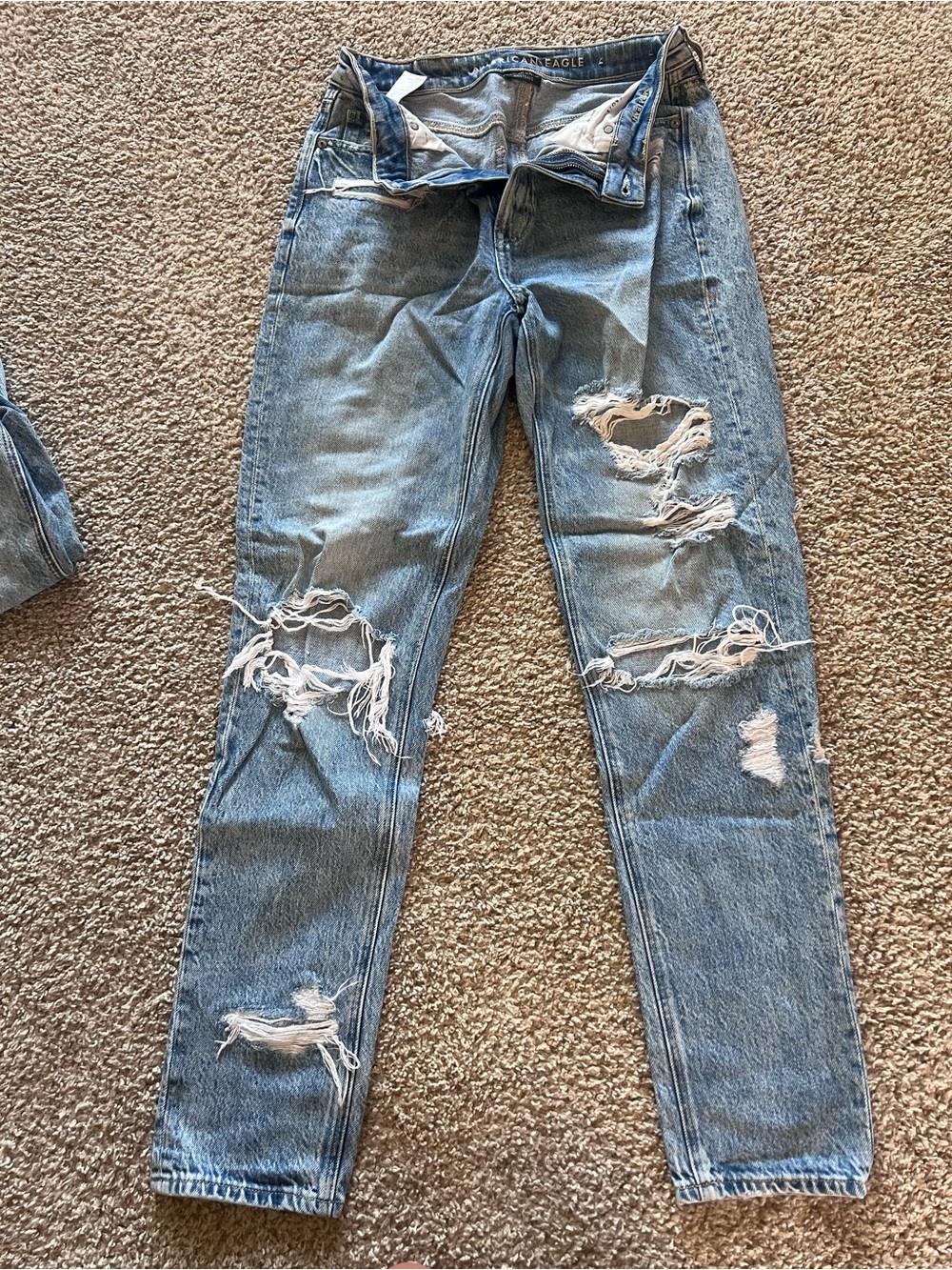 American Eagle Outfitters Light Wash Women's Distressed Skinny Jeans
